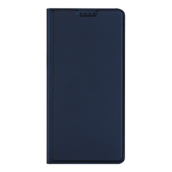Чехол книжка из кожи синего цвета для Honor 600 и 600 Pro, серия Skin Pro Series от Dux Ducis