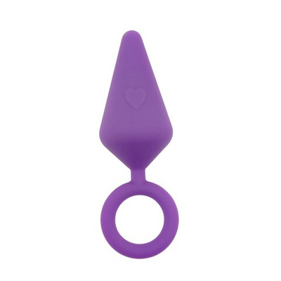 Анальная втулка коническая с кольцом Candy Plug S, фиолетовая (Цвет: фиолетовый)