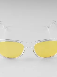 Очки солнцезащитные "OneSun", uv 400, 14,5 х 14.5 х 5 см, линза 4.5 х 5 х 5 см, жёлтые