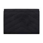 SAINT LAURENT Quilted Leather Envelope Wallet Small Women"s Black