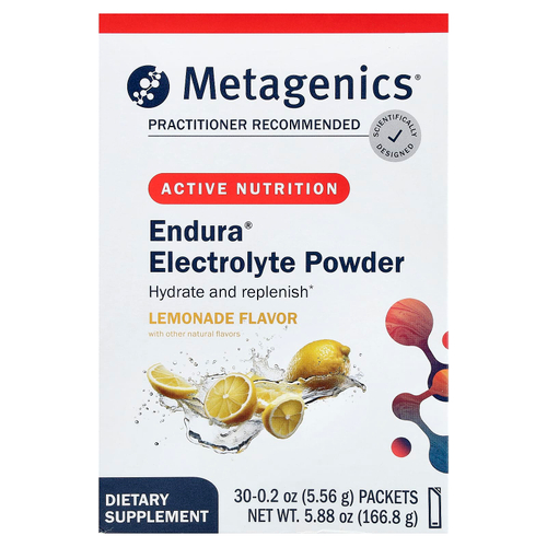 Metagenics, Endura®, электролитный напиток в порошке, со вкусом лимонада, 30 пакетиков по 5,56 г (0,2 унции)