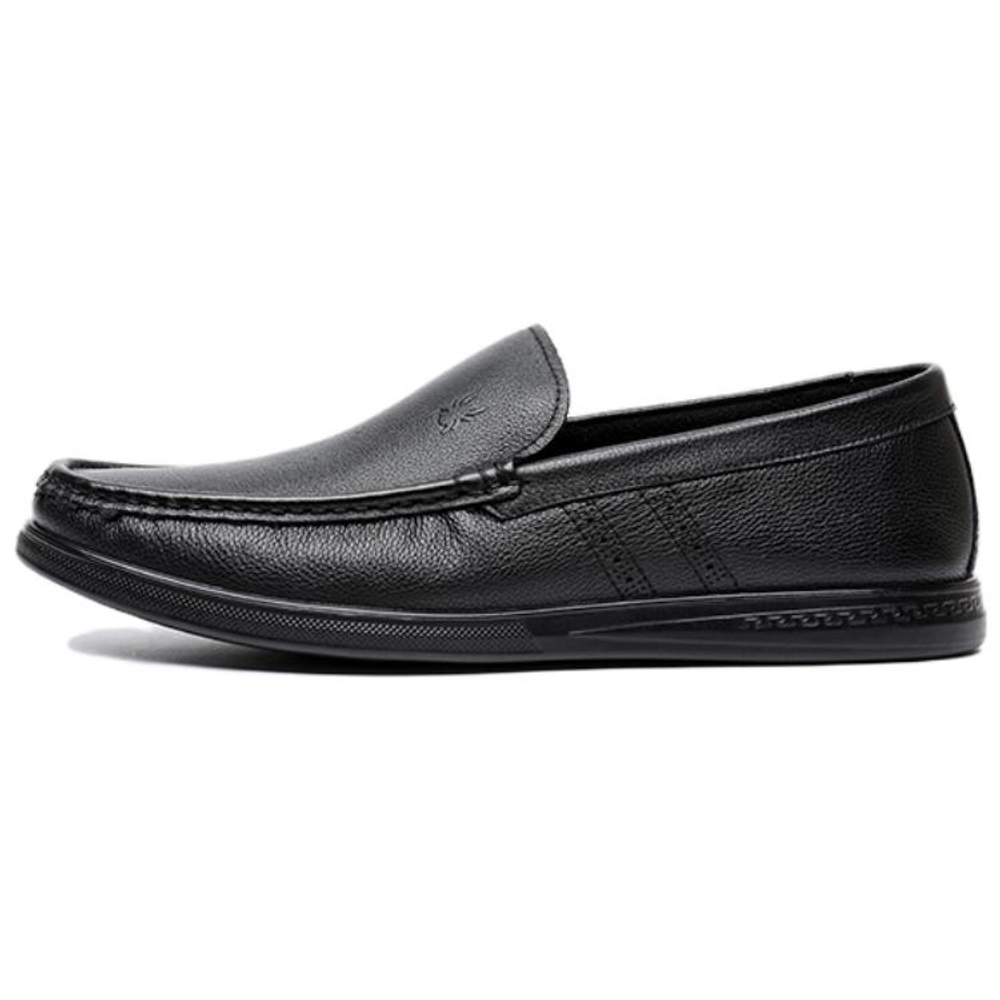 Spider King Cow Leather Casual Shoes Men"s Black