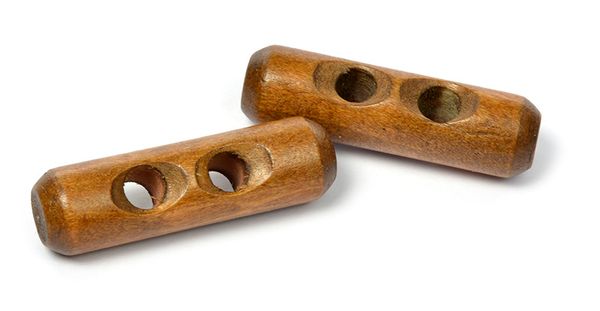 Пуговицы дерево 2 прокола 80L=51 мм, TBY BT.WD.046, цв.005 коричневый, 20 шт