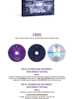 видео BTS - BTS WORLD TOUR LOVE YOURSELF : SPEAK YOURSELF 'THE FINAL' BLU-RAY