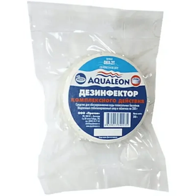 Комплексное средство для дезинфекции воды в бассейне Aqualeon DK0.2T 1 таблетка/200 гр. (блистер,0067)