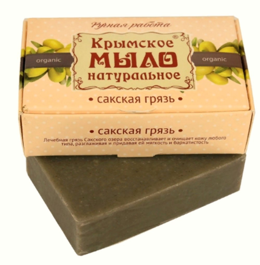 Крымское мыло  натуральное «Сакская грязь» 100 гр. Мануфактура Дом Природы