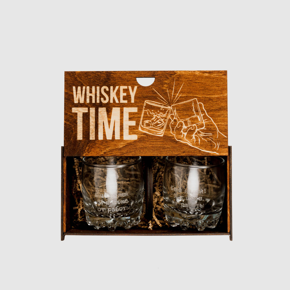 Набор бокалов "Whiskey time" в подарочной коробке