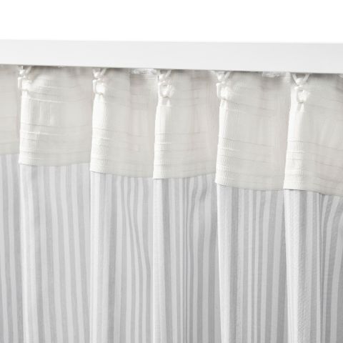 Комплект штор IKEA BYMOTT (БЮМОТТ), Серый в полоску, 120х250 см, 2 шт