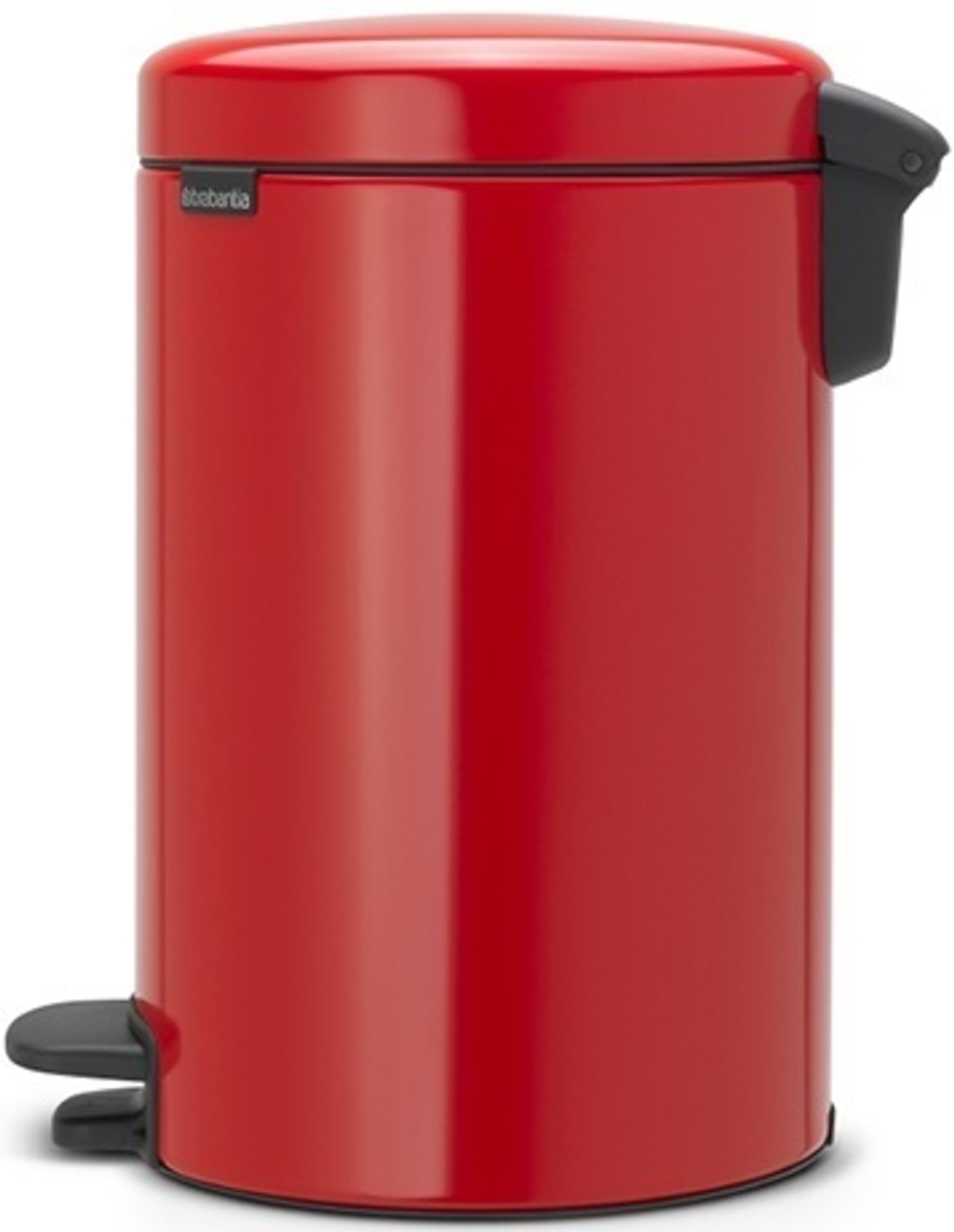 Ведро Brabantia NewIcon 12л пламенно-красное сбоку