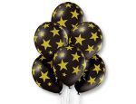 Набор шаров (14"/36 см) Шелк Звезды зол-090 5шт