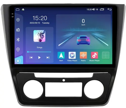 Магнитола для Skoda Yeti 2009-2018 (климат) - Parafar PF994T1LUX1U2K на Android 13, Быстрая, QLED+2K, CarPlay, 4G SIM-слот
