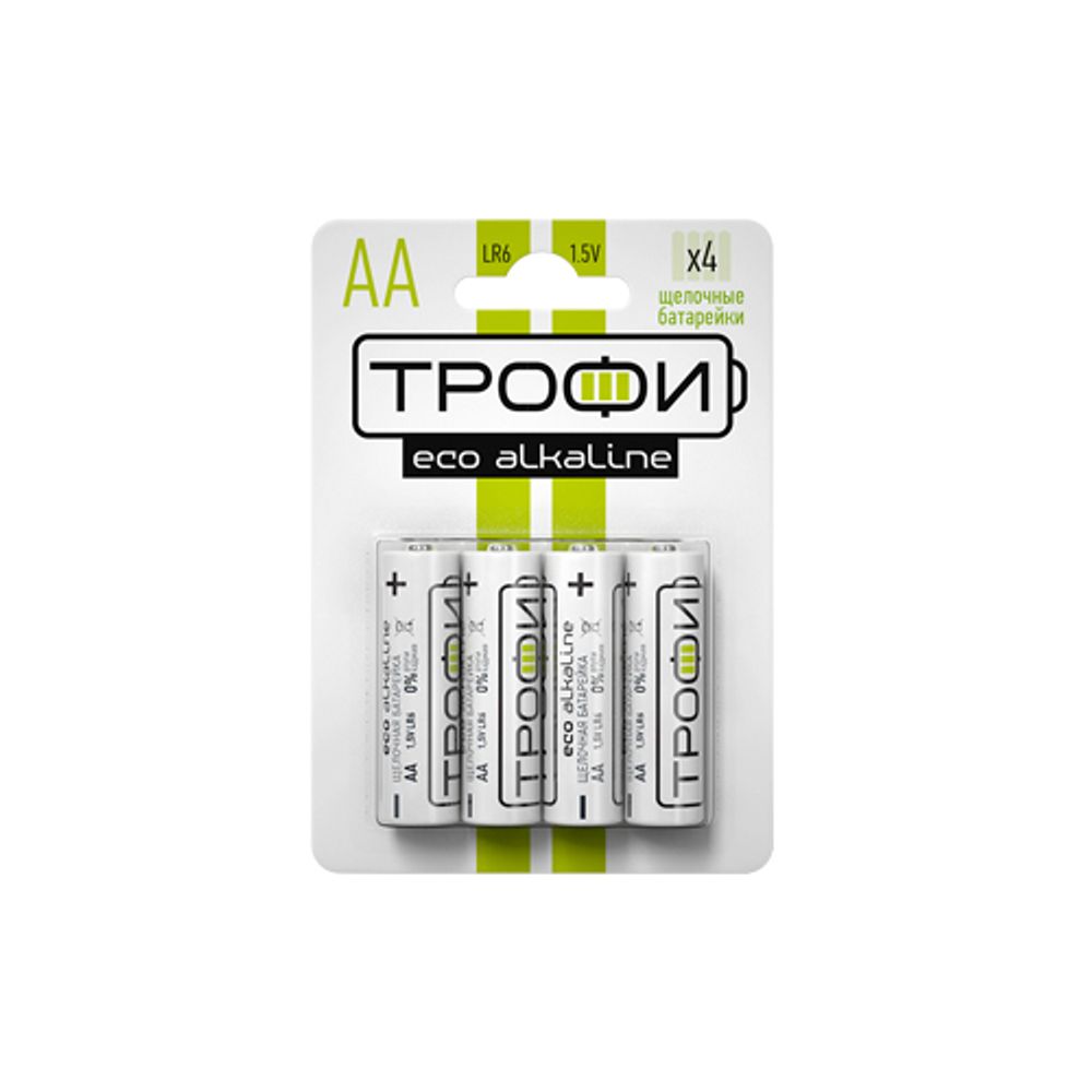 Батарейки Трофи LR6-4BL ENERGY Alkaline | Батарейки Щелочные (Алкалиновые)