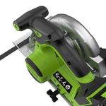 Дисковая пила акк. Greenworks GD24CS165, 24V,б/щет,165х20мм, 4800 об/мин, рез 57мм,1х4Ач,ЗУ,кор (1501607CUB)