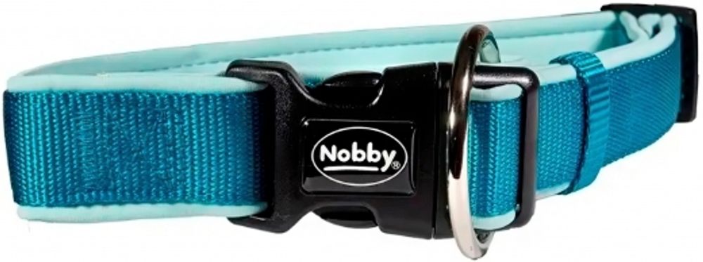 Ошейник Nobby Classic Preno для собак, нейлон, голубой 25мм, 50-65см