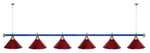 Лампа STARTBILLIARDS 6 пл. (плафоны зеленые,штанга золотая,фурнитура золото)