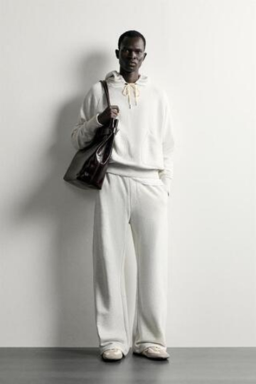 ZARA СПОРТИВНЫЕ БРЮКИ RELAXED FIT, СВЕТЛО-СЕРЫЙ