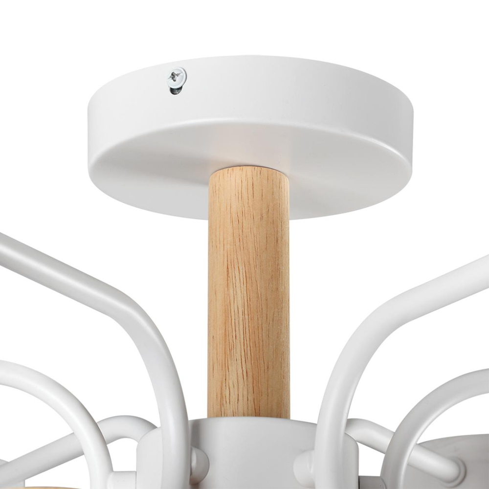8231/6C COMFI LN26 336 белый, металл/дерево/пластик Светильник потолочный LED GX53 6*9W 220V RONDO