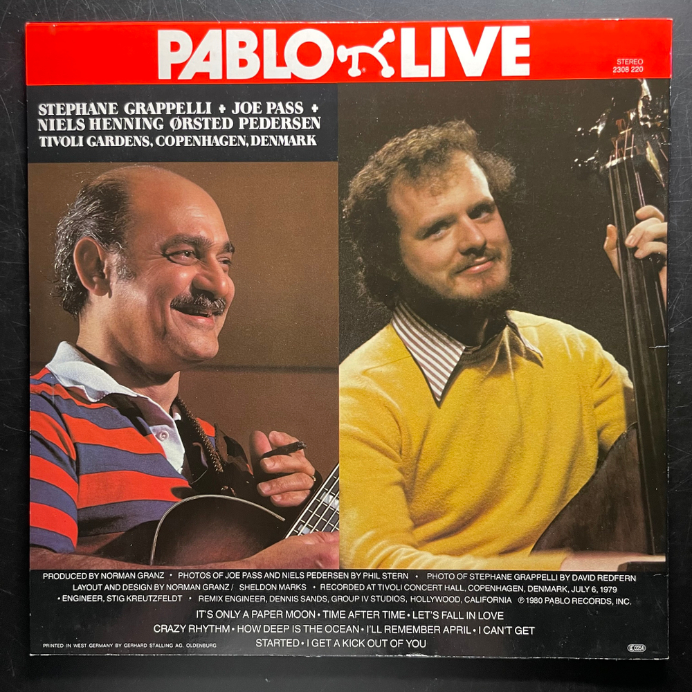 Stéphane Grappelli + Joe Pass + Niels-Henning Ørsted Pedersen ‎– Tivoli Gardens, Copenhagen, Denmark (Германия 1980г.)