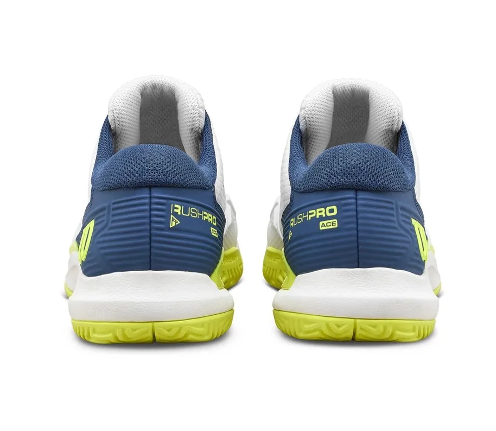 Детские Кроссовки теннисные  Wilson Rush Pro Ace JR - snow white/snow white/ensign blue