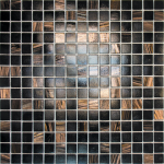 Elada Mosaic. Мозаика HK-12 (327*327*4мм) чёрное золото