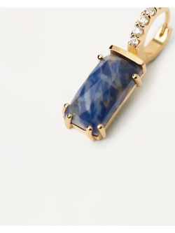 Одиночная серьга Kaori Sodalite серебро 925 пробы покрытое золотом