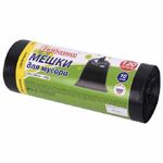 Мешки для мусора 120л, ПВД Любаша, 11мкм, 10шт/рулон, чёрные