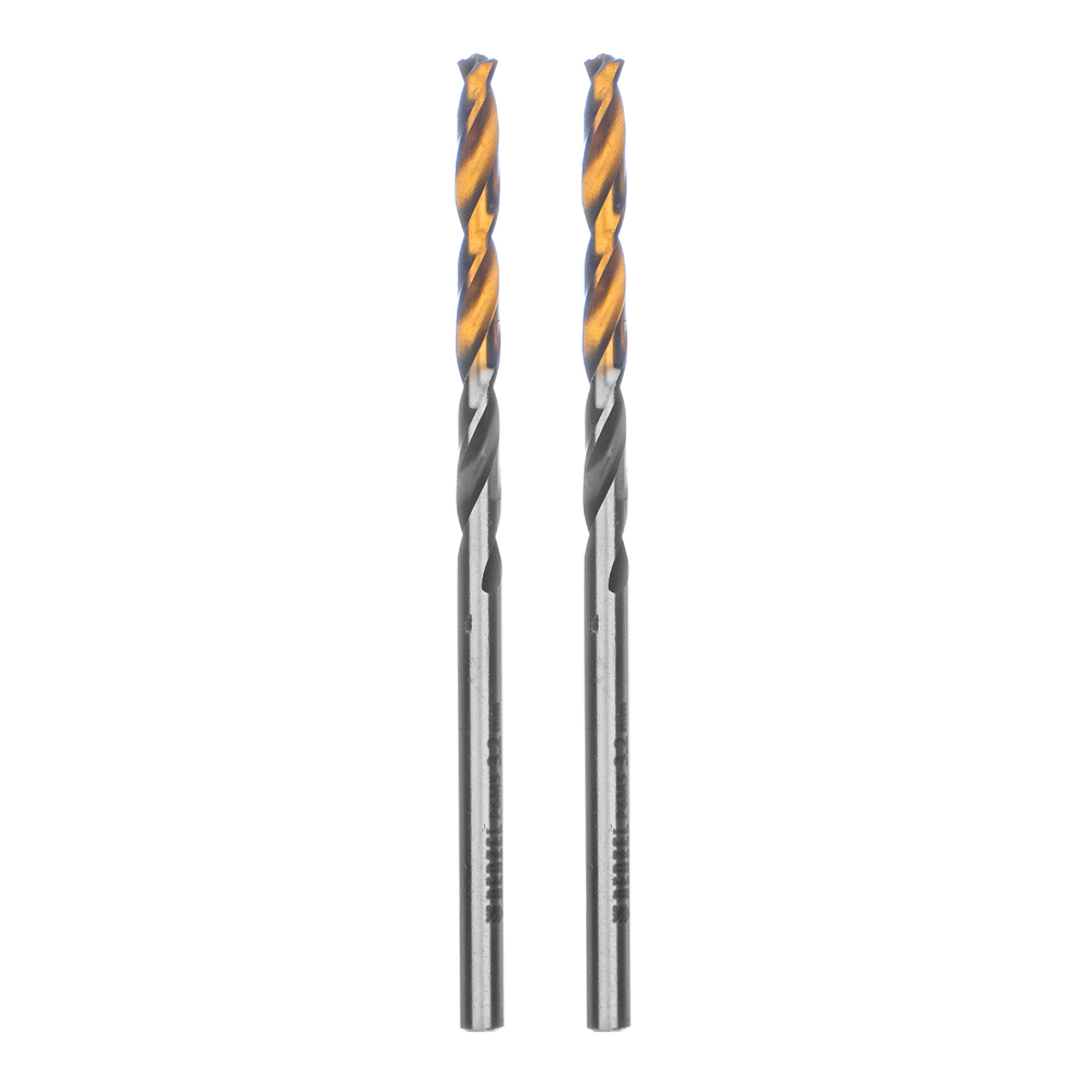 Сверло спиральное по металлу 3,2 x 65мм, Р6М5, Golden Tip, многогранная заточка, 2шт. Denzel