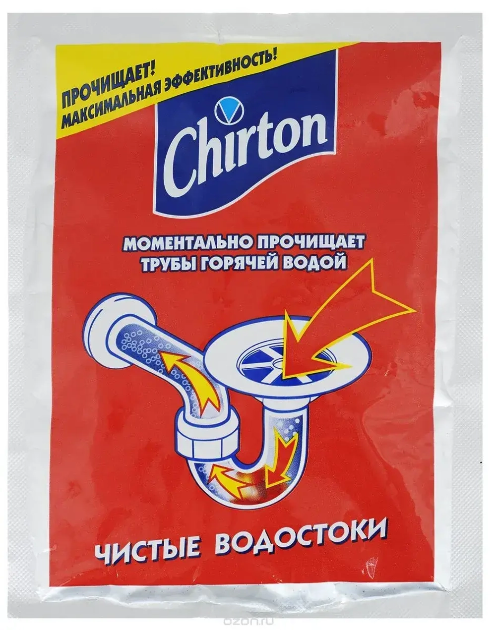 Средство для прочистки труб CHIRTON горячей водой 80 г