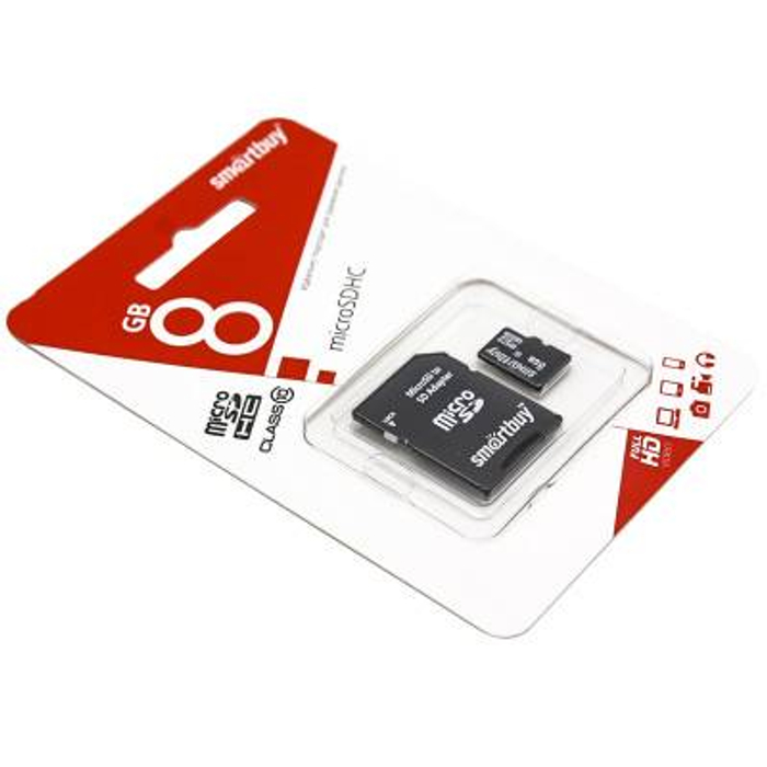 2125 Карта памяти SmartBuy microSD,  8Gb (class10) адапт. 467.62