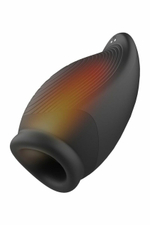 Мастурбатор с вибрацией и функцией нагрева Squeezable Stroker (Цвет: черный)