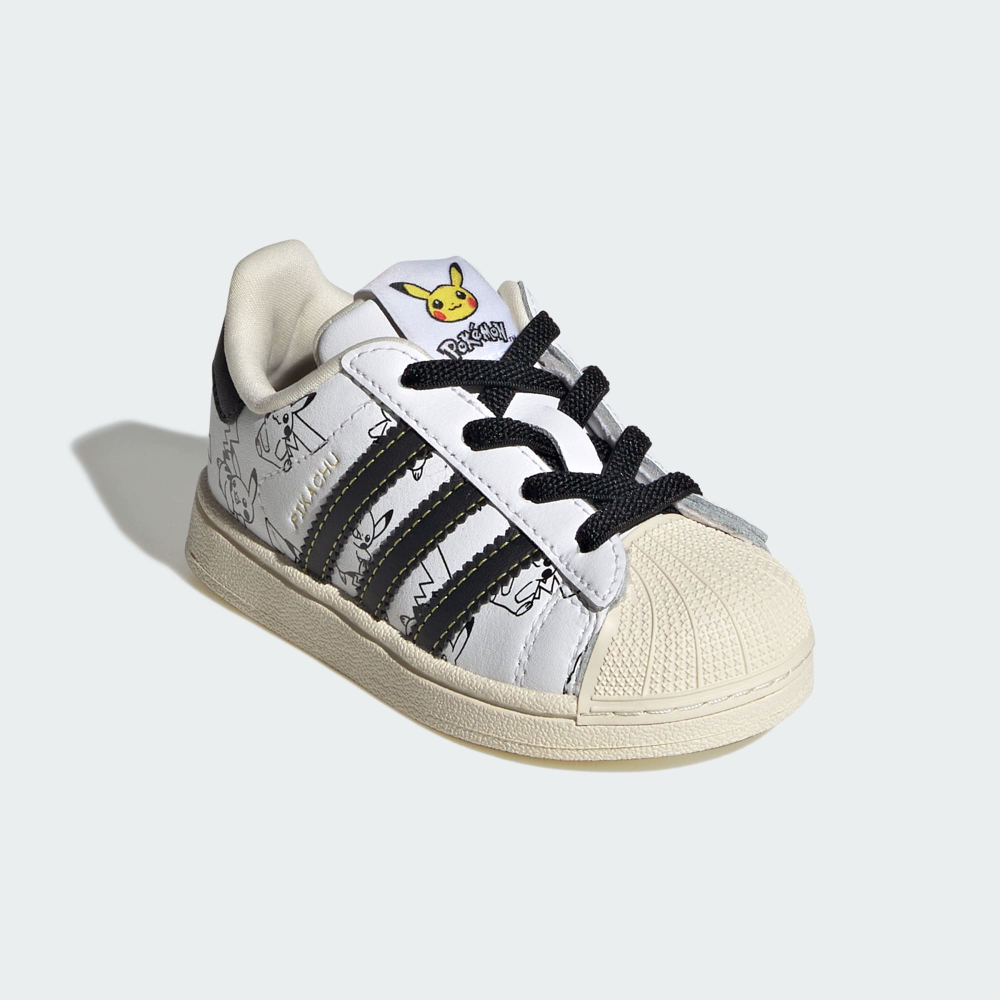 Adidas Adidas Кроссовки с эластичными шнурками Pokemon Superstar II, белый/черный
