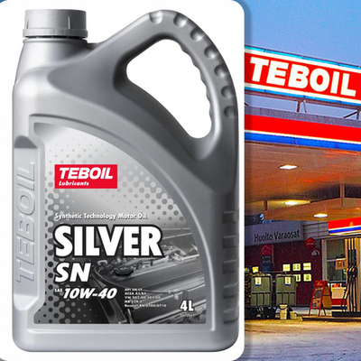 Масло моторное TEBOIL Silver SN 10W-40 полусинтетическое 4 л 3452412