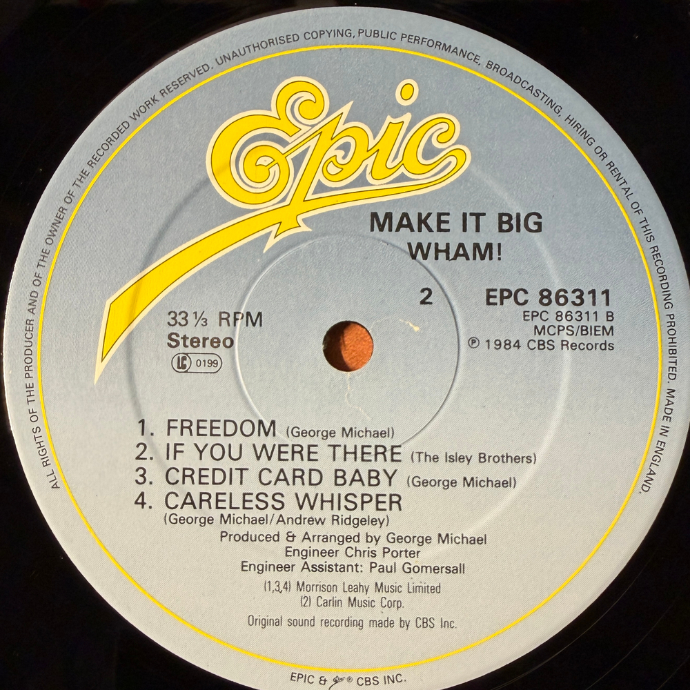 Wham! ‎– Make It Big (Англия 1984г.)