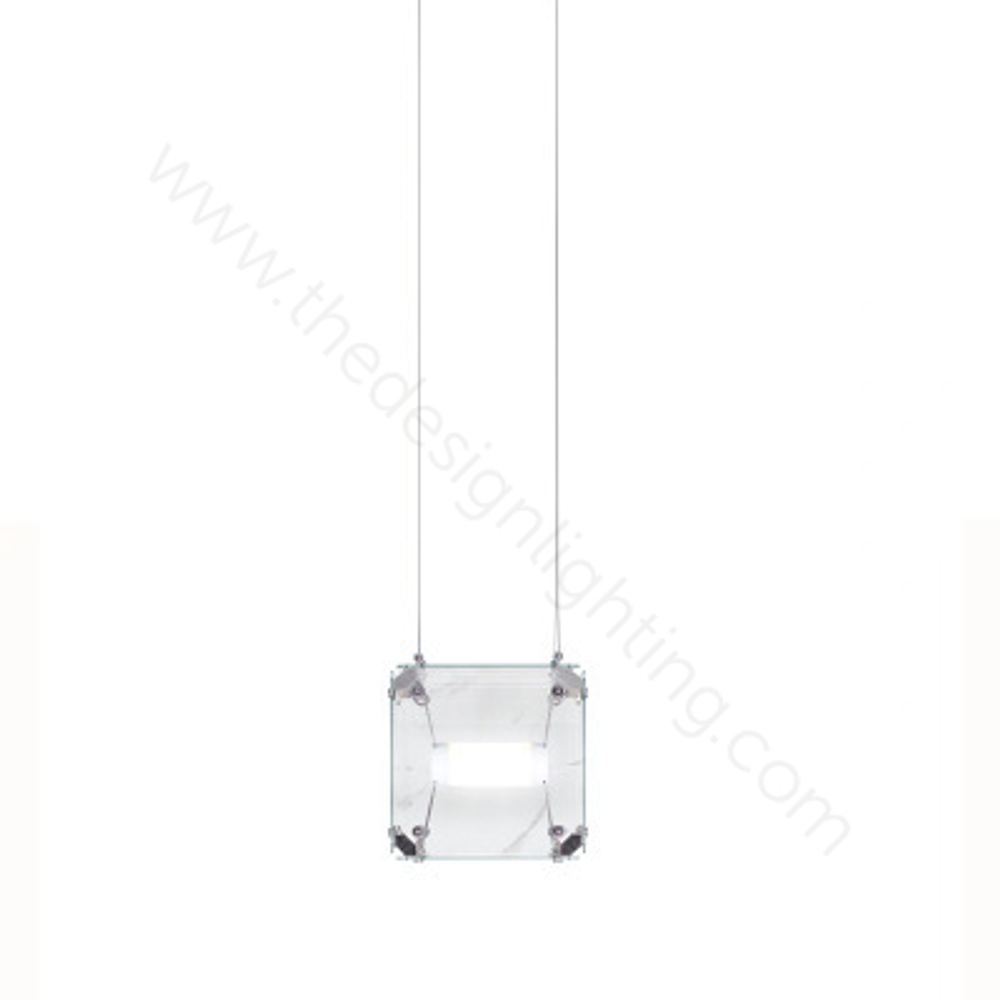 Pendant design lamp  Hyperqube by Felix Monza (1 lampshade ,  Clear)