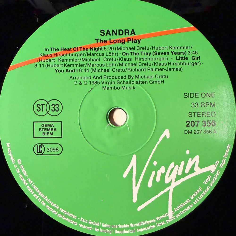 Sandra - The Long Play (Европа 1985г.)