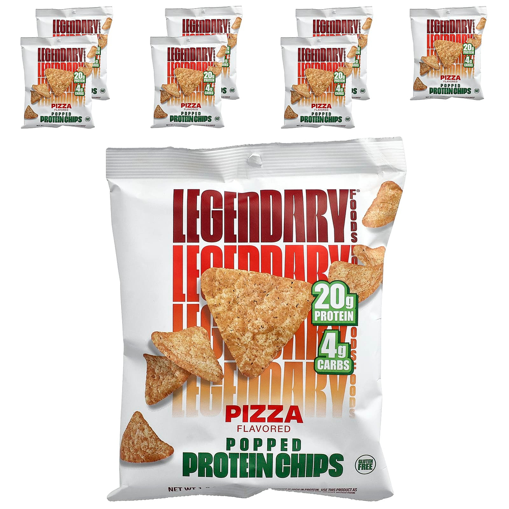 Legendary Foods, протеиновые чипсы, пицца, 7 пакетиков по 36 г (1,3 унции)