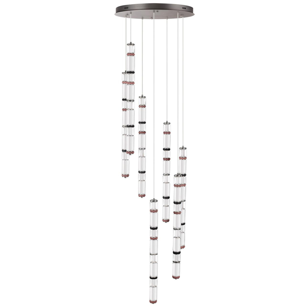 5456/210L ODL_EX Люстра каскадная LED 210W (30W*7) 4000K COLLIER L-VISION