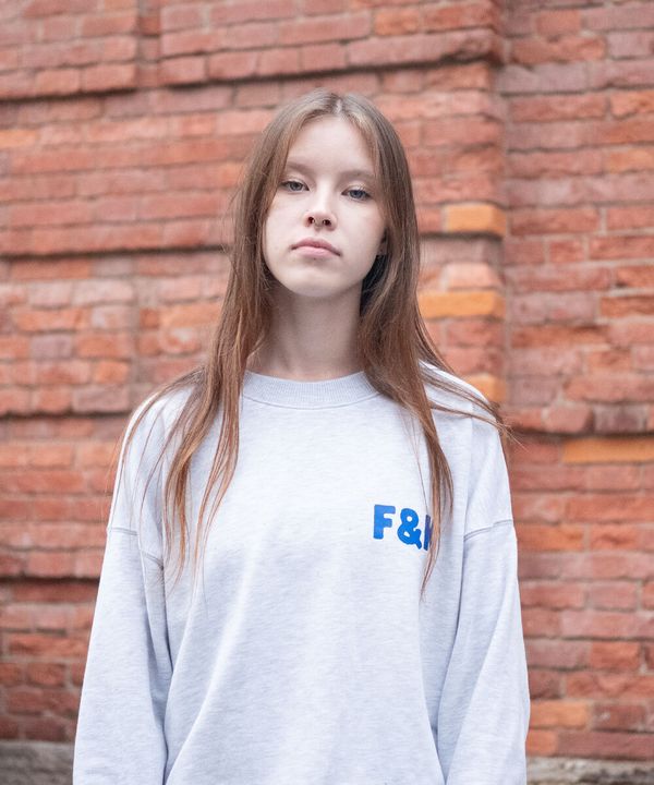 Толстовка F&K меланж серая - фото 5