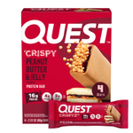 Quest Nutrition, протеиновый батончик, хрустящая арахисовая паста и желе, 4 батончика по 60 г (2,12 унции)