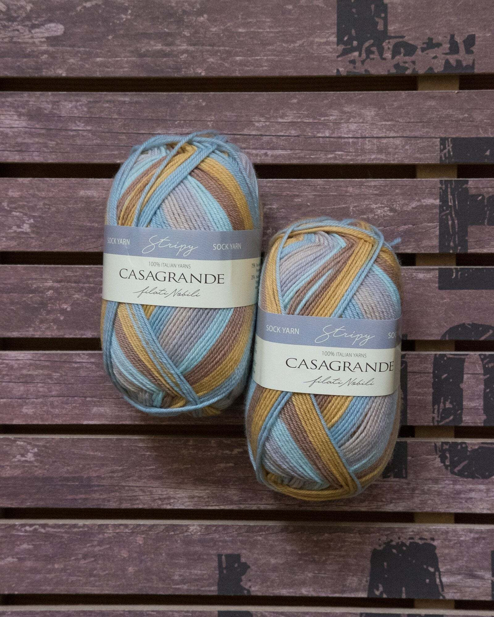 Stripy Sock yarn (merino) 50g