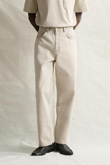 ZARA ДЖИНСЫ STRAIGHT ДЛИНОЙ ДО ЩИКОЛОТКИ, СВЕТЛО-СЕРЫЙ