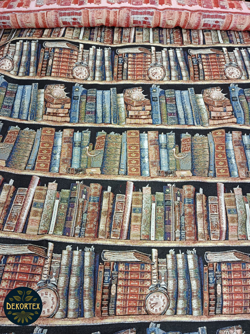 Мебельная ткань гобелен Книжные полки (ширина 200 см) - цена за п/метр
