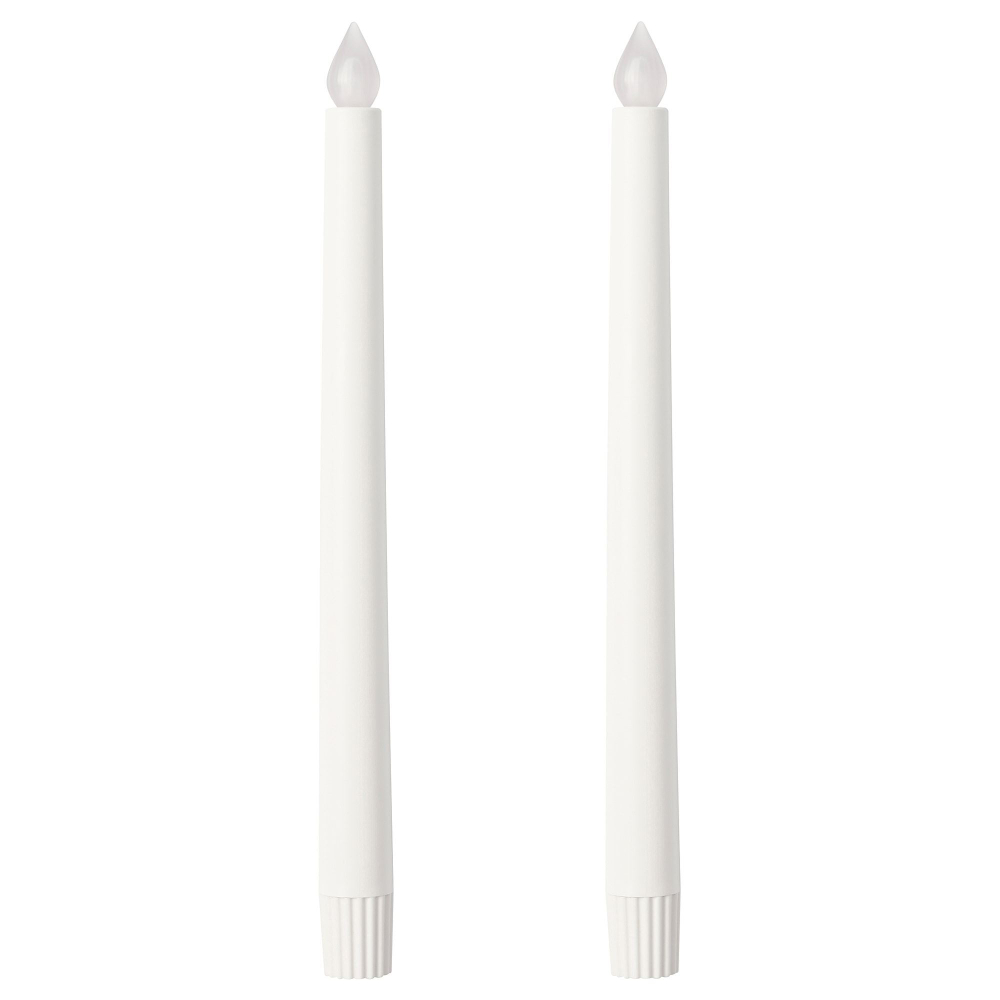 Набор светодиодных свечей IKEA ADELLOVTRAD (ЭДЕЛЛЁВТРЭД), Белый, 2 шт