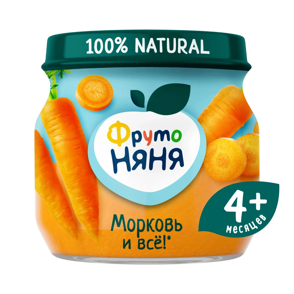 Фрутоняня пюре овощное Морковь 80 г с 4 месяцев