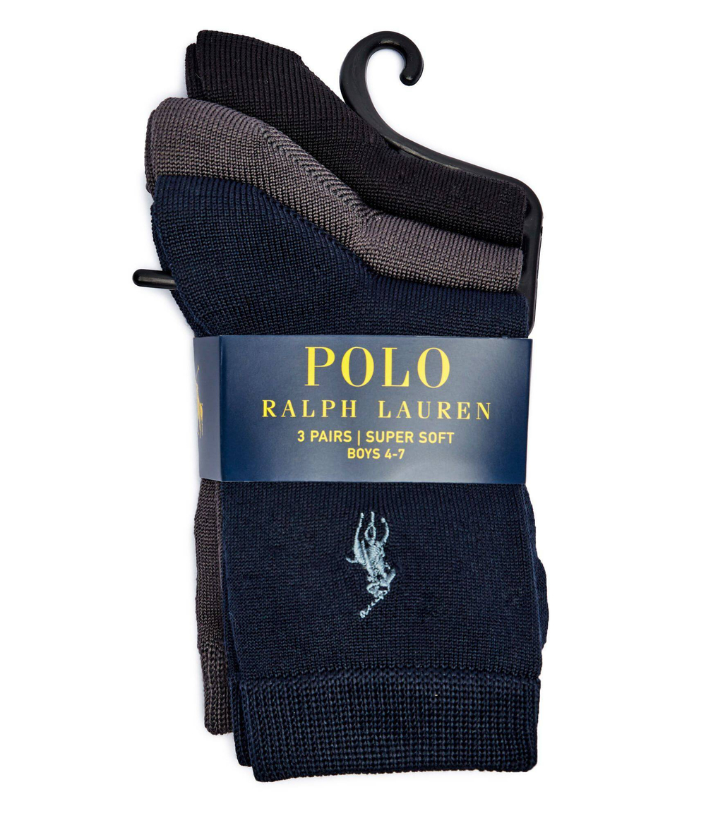 Носки 3 пары POLO RALPH LAUREN - темно-синий(822164)