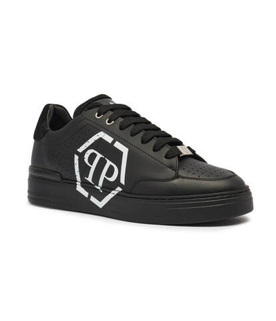 Кожаные кроссовки hexagon Philipp Plein - черный(MSC3981 PLE005N)