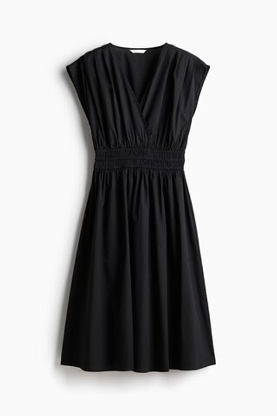 Хлопковое платье со сборками на талии - H&M