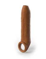 Кофейная насадка-удлинитель Uncut Enhancer with Strap - 20,3 см. (Цвет: кофейный)
