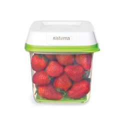 Контейнер квадратный 1.5 л Sistema FreshWorks зеленый
