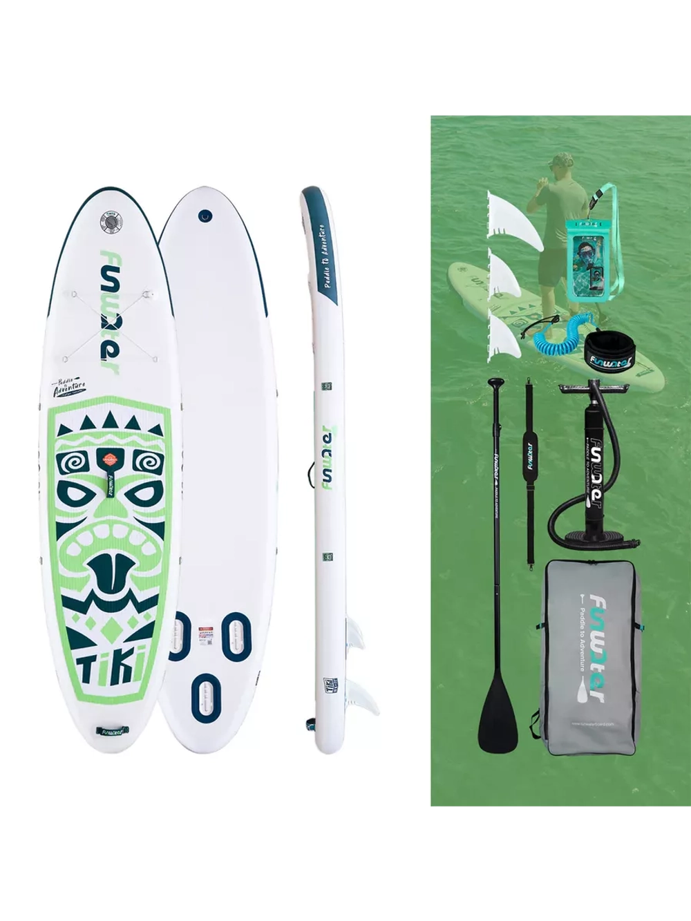 Сапборд надувной сап борд, sup board FunWаtеr Tiki 320 см